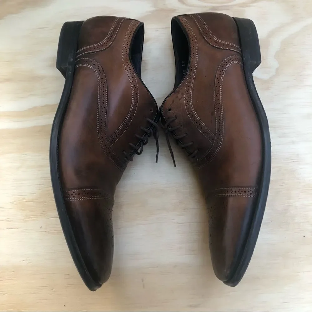To Boot New York Brown Adam Derrick Lasercut Men’s Oxford Shoes Size 12